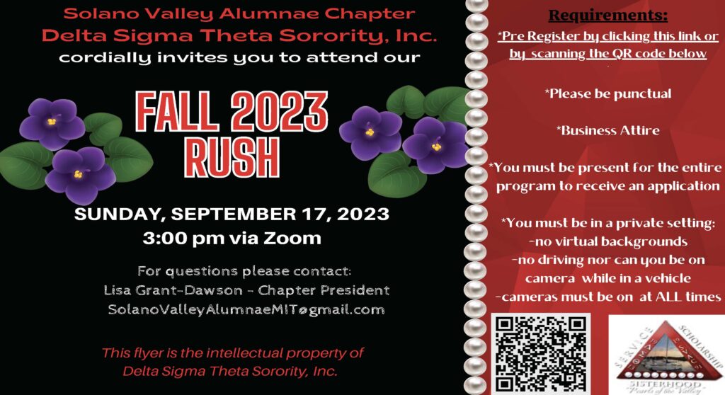 Delta Sigma Theta Sorority, Inc. Solano Valley Alumnae Chapter